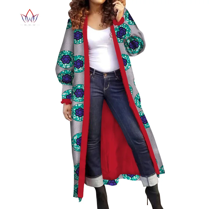 Верхняя одежда летнее Африканское пальто для женщин размера плюс Дашики африканская традиционная одежда Повседневная хлопок WY4730 - Цвет: 18