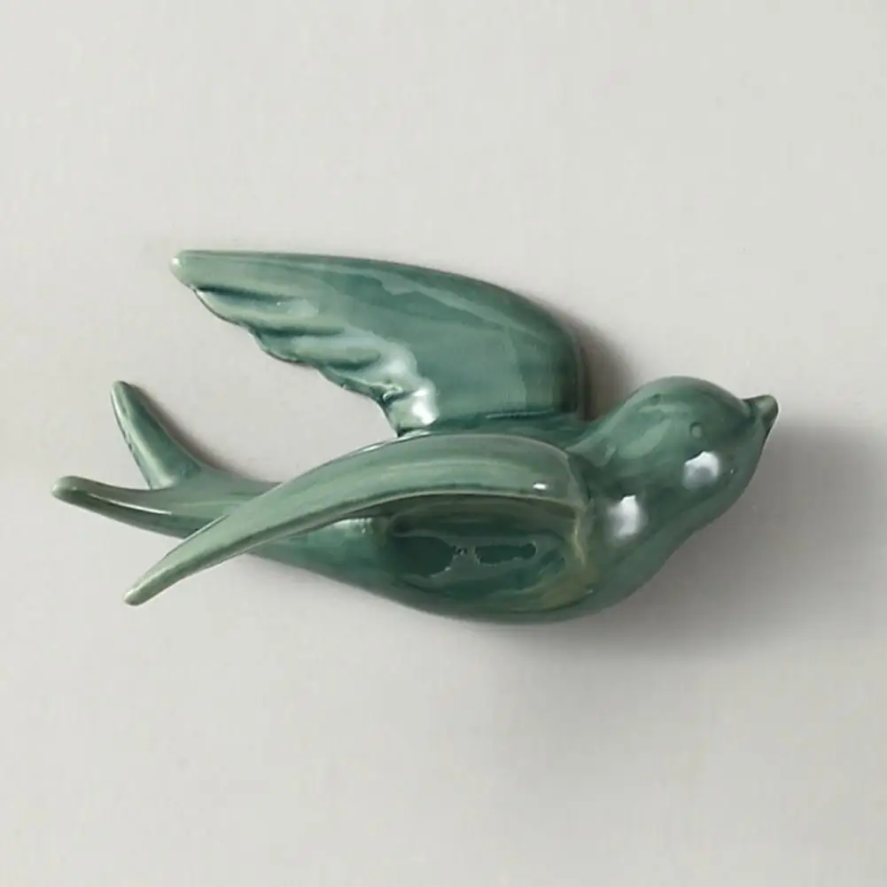 3D Bird Shape Hanging Pendant Ceramic 3D Bird Wall Hanging Pendant Wall Crafts Ornaments DIY Wall Hanging Decoration Home Decor 5
