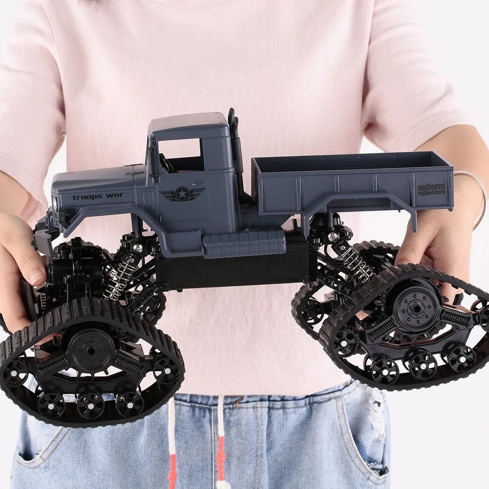 Fayee FY001B 1/16 2,4 GHz 4WD 3000G нагрузка зимние шины военный грузовик внедорожник RC автомобиль гусеничный с светодиодный фары для детей