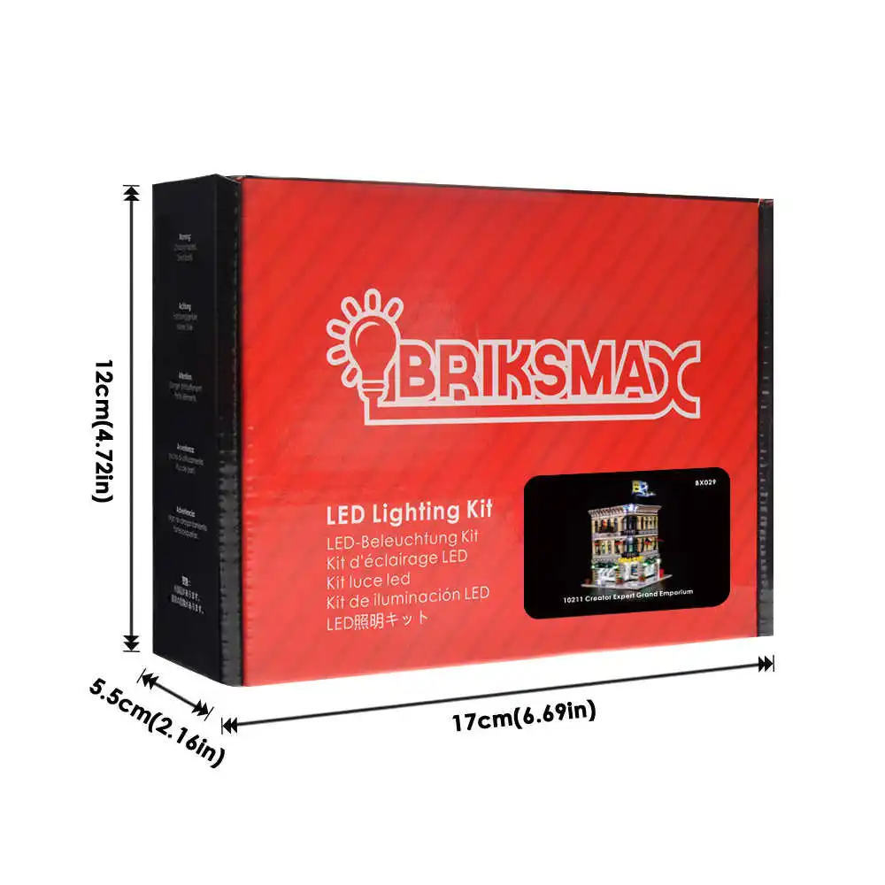 BriksMax Led Light Up Kit для Creator большой торговый центр строительные блоки, совместимые с 10211(не включая модель - Цвет: Briksmax Light Set