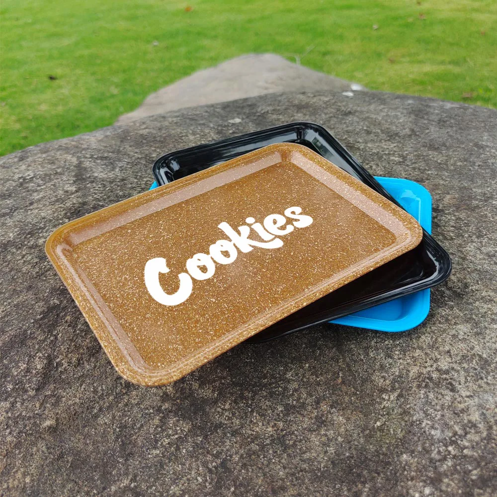 

180X120MM Tobacco Rolling Tray Herb Grinder Cigarette Storage Ashtray Acrylic Plate Metal Cigarette Rolling Tray