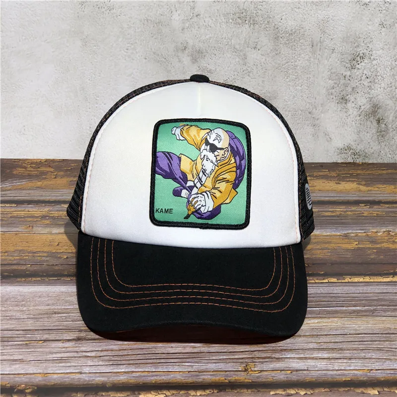 Dragon Ball Goku бейсболка s для мужчин и женщин Snapback хип-хоп летняя кепка Bone gorra hombre Регулируемая Кепка для водителя грузовика сетчатая Кепка для папы - Цвет: white KAME