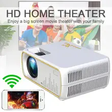 60 Вт 2200 люмен 800x480P Видео Домашний кинотеатр светодиодный HD видео проектор Встроенный динамик с беспроводной проекцией того же экрана