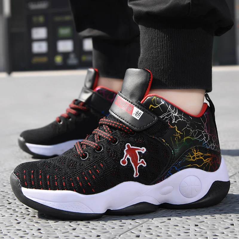 New Thick Sole Soft Boys Basketball Shoes Thick Sole Basketball Shoes