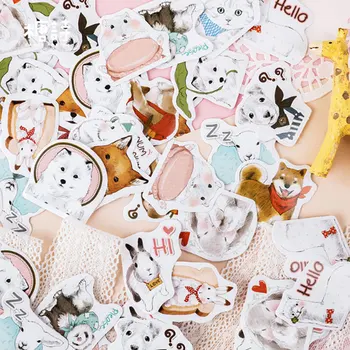 

45 Pcs/box Animal collection paper sticker DIY decoration stickers diary photo album scrapbooking planner label stickers