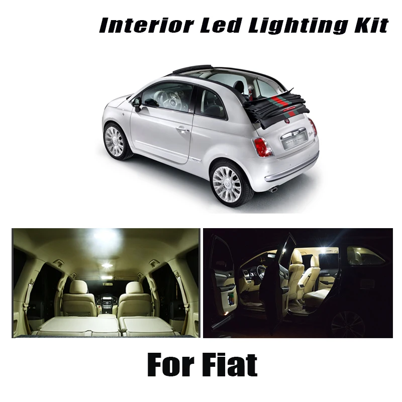 Per Fiat Bravo 1 2 500 500L 500X 500E 500C Panda 2 3 Tipo Freemont Multipla Sedici Stilo Canbus Car Led Luce Interna