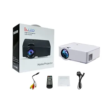 

E08 LCD+LED Portable Projector 1500LM 800x480 Pixels HDMI Home Media Player Projection Ceiling UK Plug