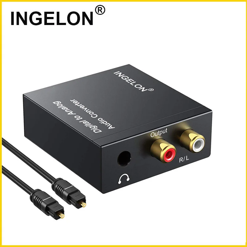 Стандартный оптический адаптер DAC SPDIF L/R RCA Toslink для аудиоадаптера с разъемом 3 5 мм