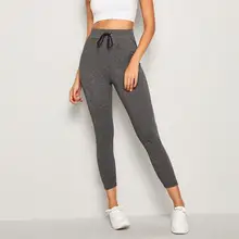 Спортивные штаны, кружевные эластичные Йога-брюки, модные женские цветные спортивные штаны, повседневные штаны длиной до лодыжки, Полиэстеровая одежда