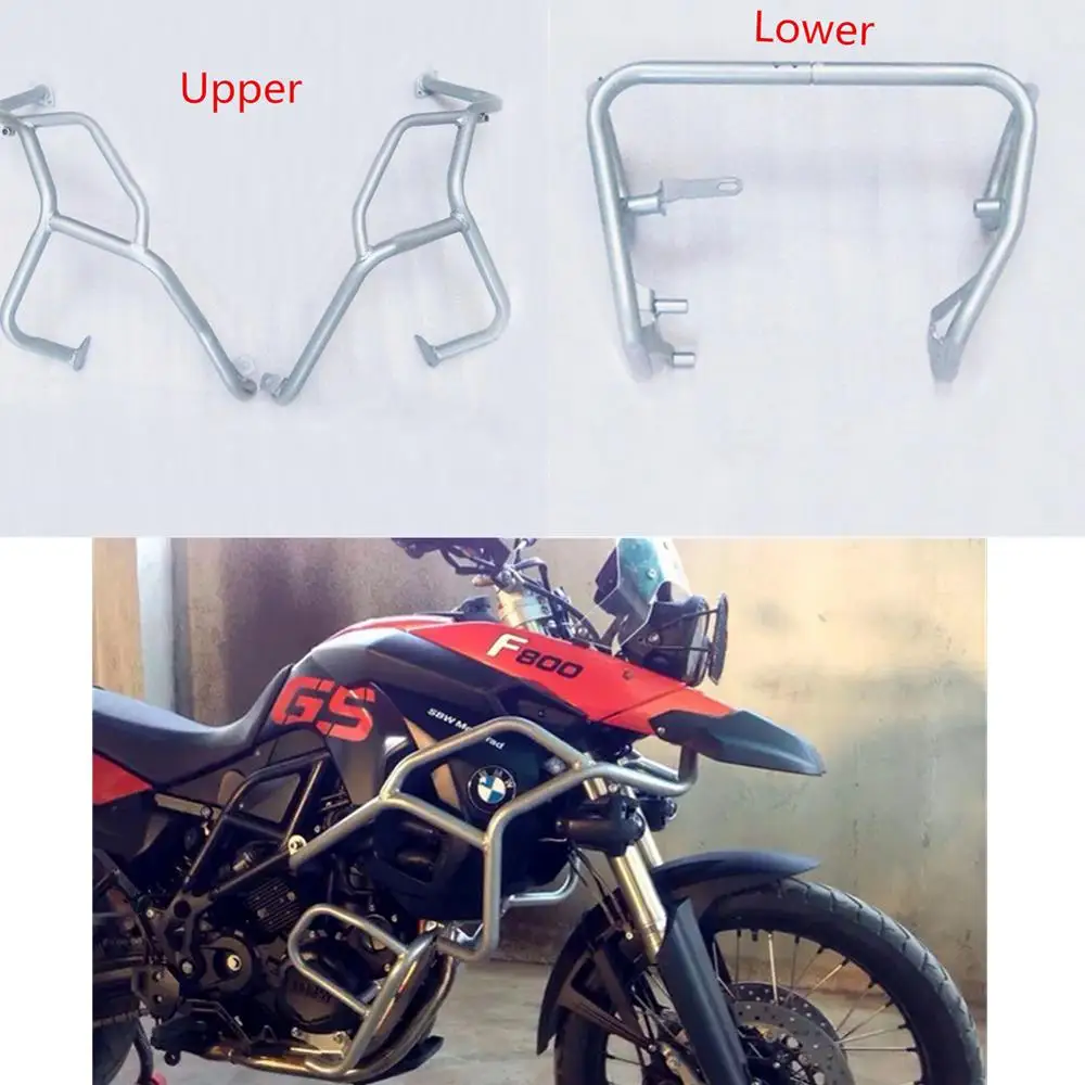 Верхняя + Нижняя защита двигателя защитная полоса для BMW F800GS F700GS F650GS F650/700/800 GS 2008 2017