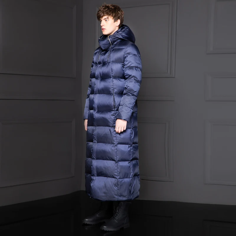 Мужская длинная толстая куртка пуховик корейская мода B21335 2020|Пуховики| |