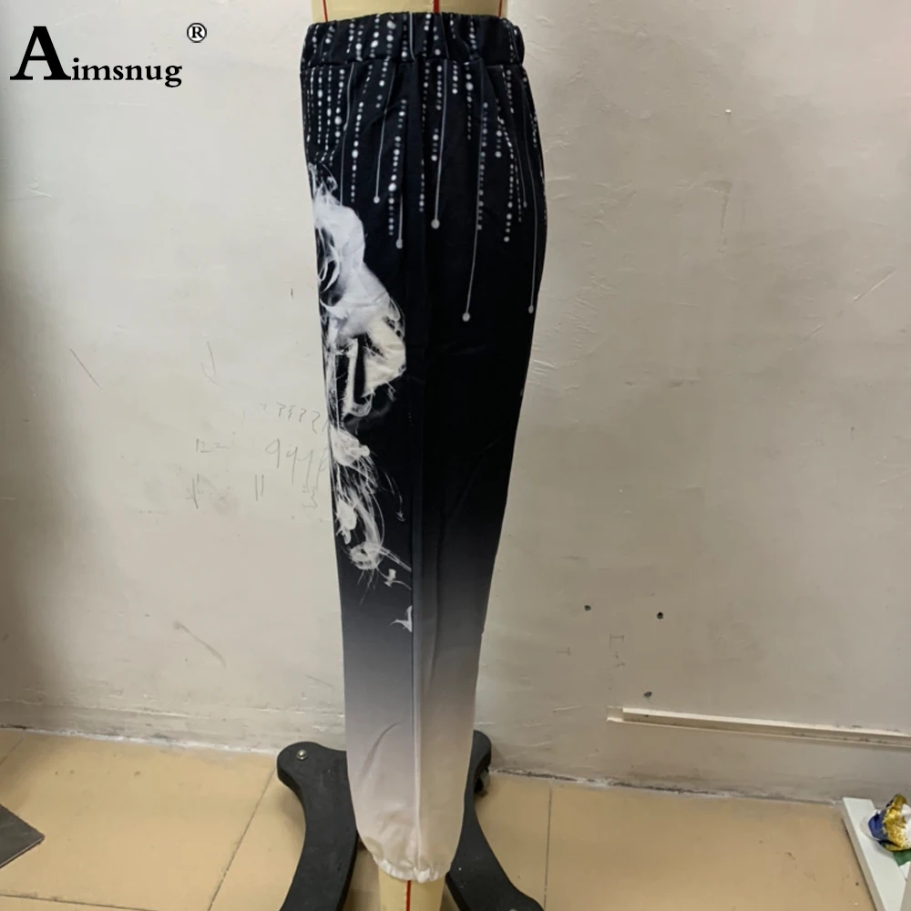 2021 Autumn Boho Flower Print Pants Women Fashion Harem Pants Casual All-matched Loose Elastic Waist Trousers Plus Size S-5XL