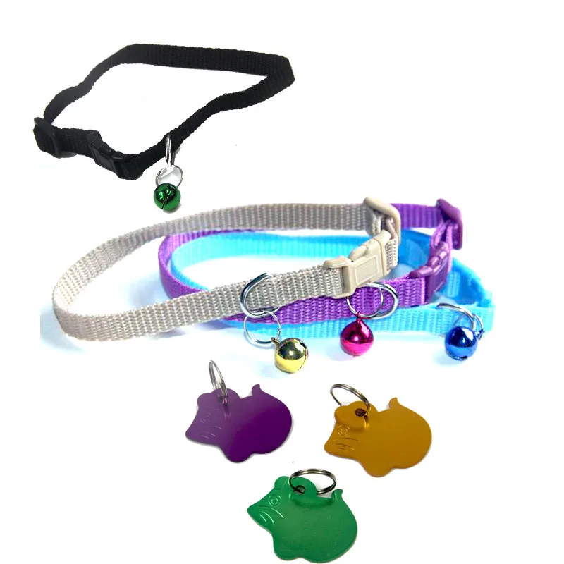 

Collar Tag Pet Cat Collar With Bell Breakaway Fashion Adjustable Kitten Cat Collar Neck Strap Cat Accessories Pet Supplies