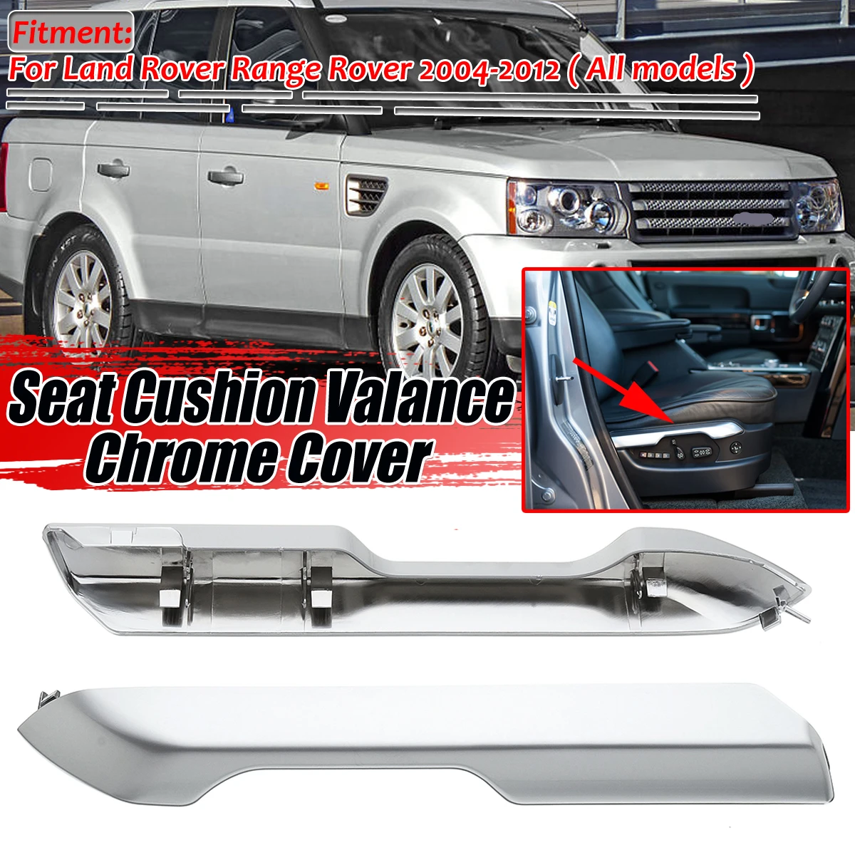 Пара новинка накидка на сиденье автомобиля хромированный чехол для Land Rover Range 2004
