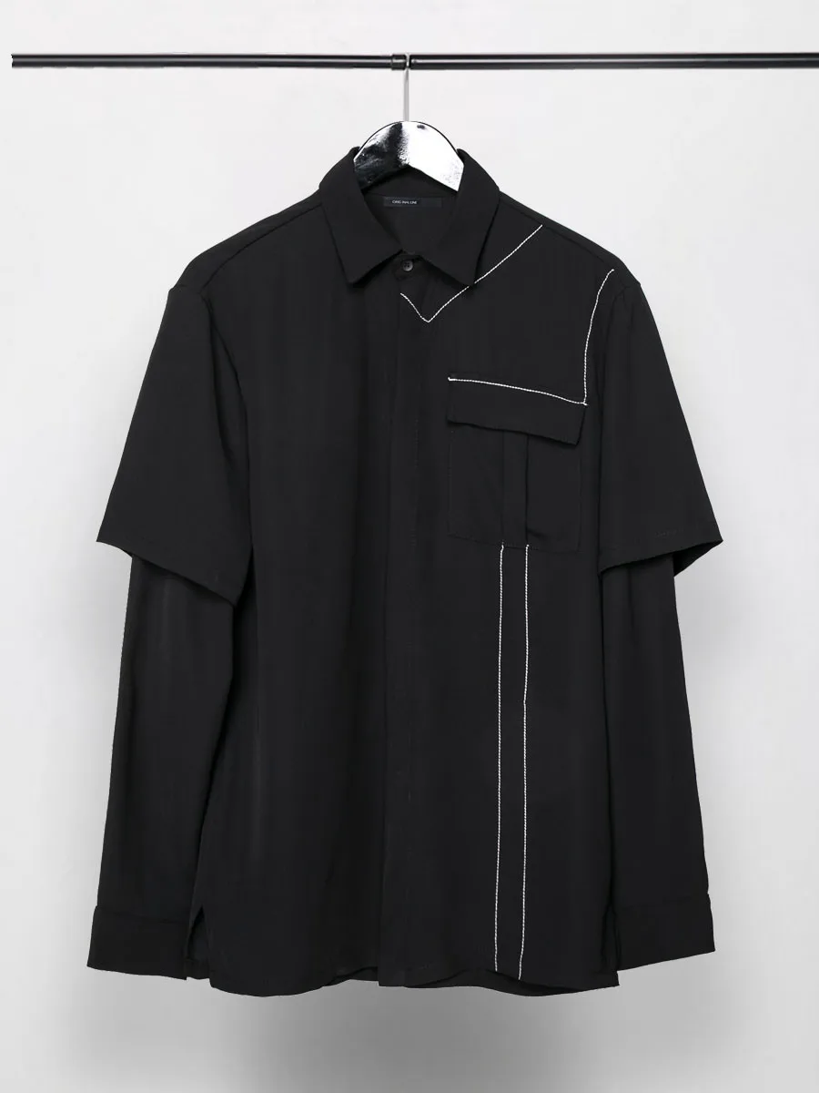 

Мужская Повседневная рубашка Owen Seak, черная демисезонная мужская одежда