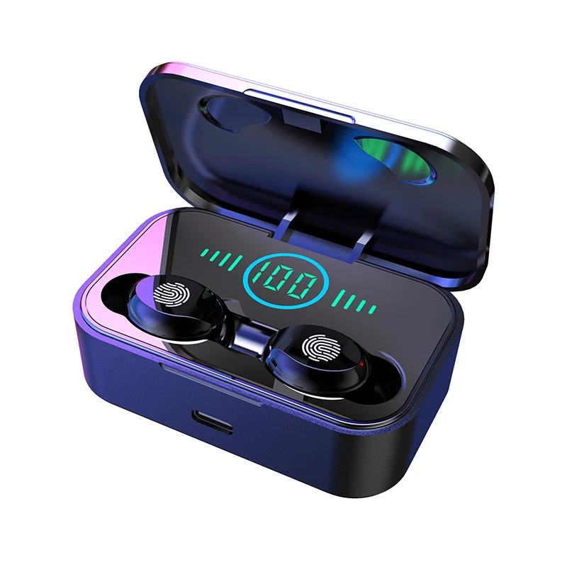 T8 наушники-вкладыши TWS Bluetooth наушники С микрофоном светодиодный Дисплей
