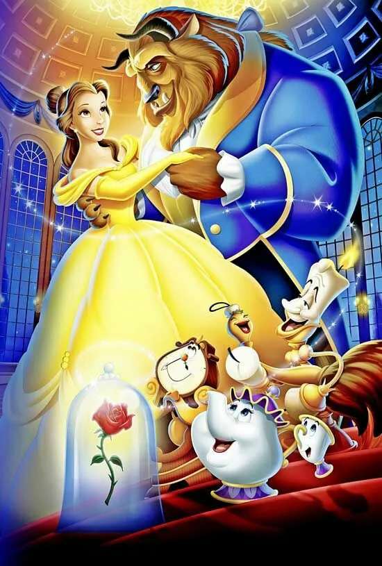 5x7FT Belle Princess beauty Beast Dance Hall розовые животные на заказ фотостудия фон винил 220 см x 150 |