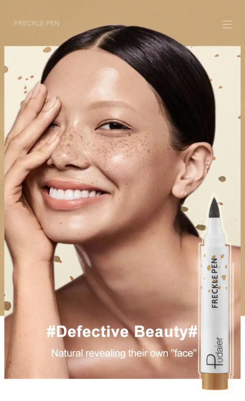 

Pudaier Natural Freckle Pen Soft Brown Long Lasting Waterproof Dot Spot Pen Create Most Effortless Sunkissed Face Makeup TSLM2