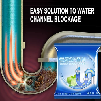 

1PC Pipeline Dredge Agent Kitchen Sewer Toilet Drain Cleaners Bathroom Strainer Clogging Strong Cleaning Agent Sewer Dredging