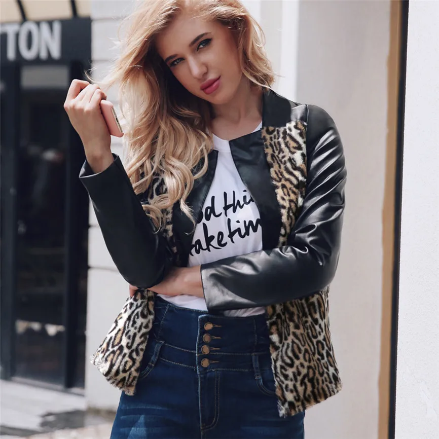 Женская куртка бомбер женская зимняя теплая Модная леопардовая парка с