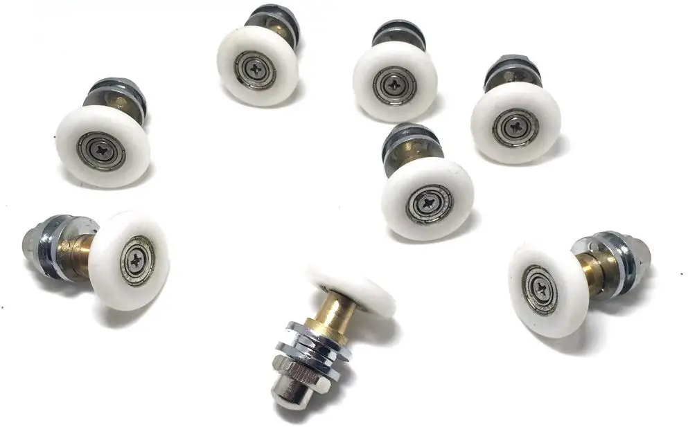 4pcs-8pcs/set 25mm Shower Cabin Room Sliding Glass Door Pulley Wheel Brass Runner Bearing Rollers Hardware Accessories