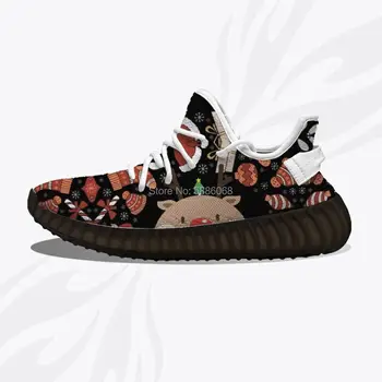 

Customized Christmas Gift Xmas Pattern Souvenirs Fashion Sports Men Sneakers Flats Driving Male Shoes