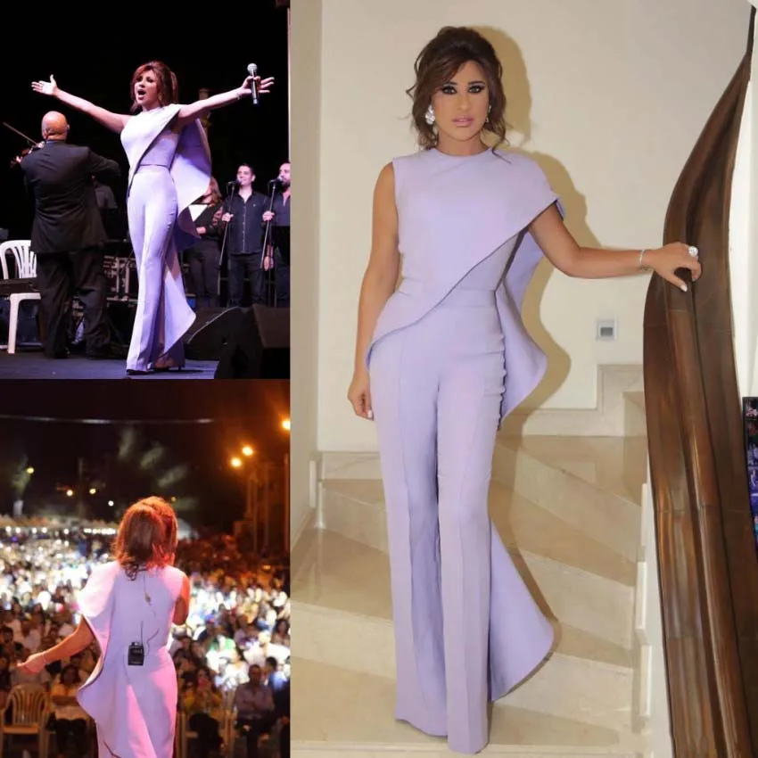 

Elegant Lilac Mother of the Bride Suits Designed Capped Mother Dresses Women Formal Pants Suit