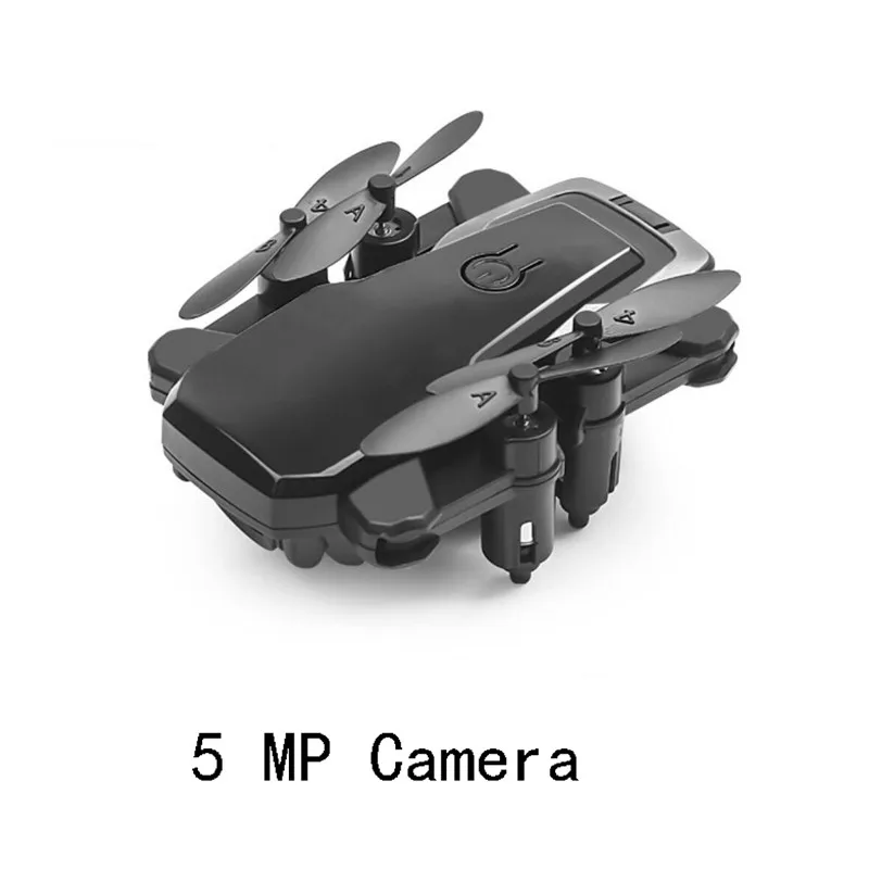 Rc вертолет селфи Дроны с камерой Hd профессиональные детские игрушки Рождественский подарок для мальчиков мини карман Складная маленькая игрушка - Цвет: 5mp camera-black