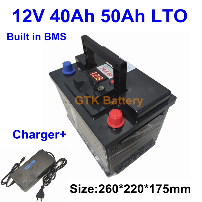 12V LTO 40Ah 50Ah литиевый титанатный Аккумулятор для EV светильник грузовик велосипед