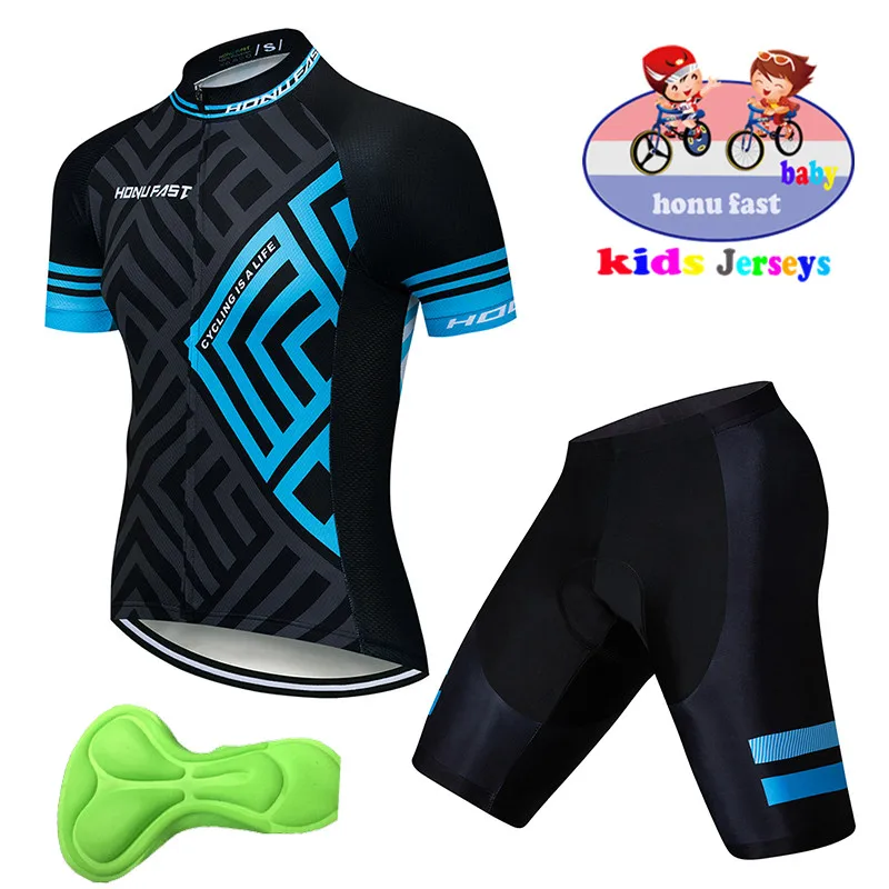 ropa ciclismo, брендовые Детские велосипедные Джерси шорты, детская одежда для велоспорта для мальчиков и девочек, Быстросохнущий комплект с короткими рукавами, Ropa bicicle