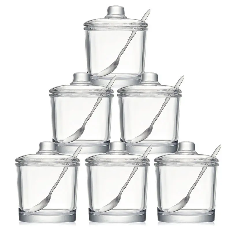 Kitchen Glass Seasoning Box Jar Set Household Bottle Salt Shaker Storage Combination | Дом и сад