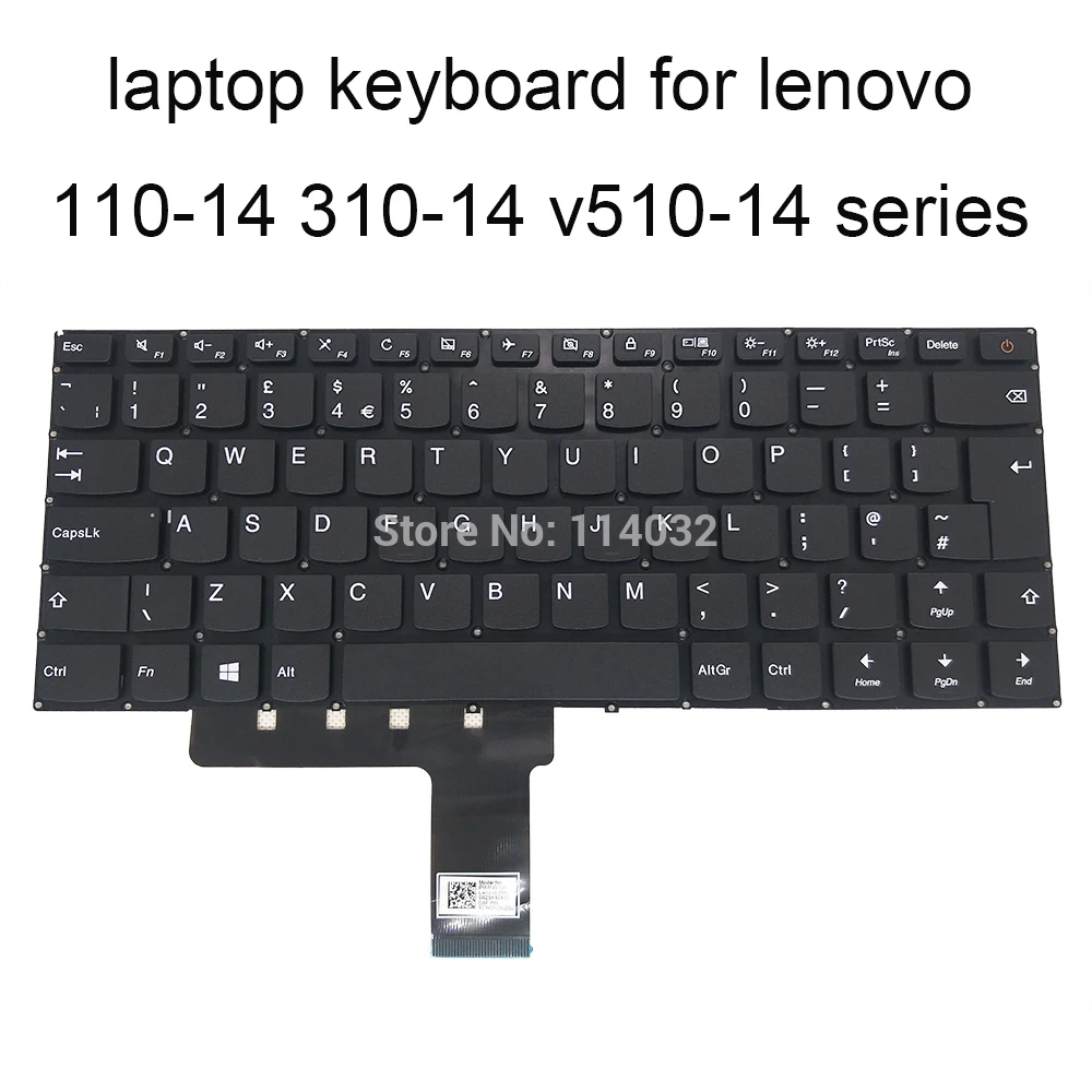 Tastiere Di Ricambio Gb Uk 5Cb0L45728 Per Lenovo Ideapad V110-14Ast V310-14 14Isk 14Iap V510-14Ikb Tastiera Per Pc Notebook Pm4Nr