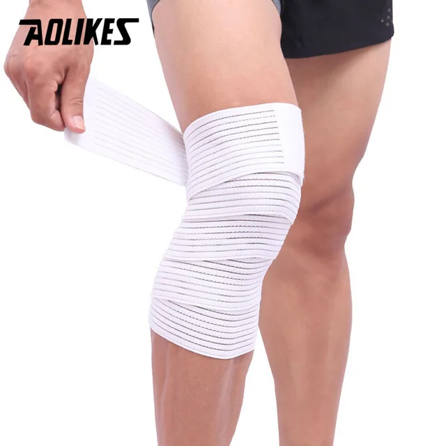 White AOLIKES 1 шт. 90*7,5 см эластичный бандаж спортивный фиксатор колена ремень наколенники протектор полоса Joelheira леггинсы повязка на запястье A-1535 - Цвет: White