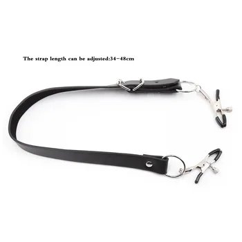 BDSM Bondage Restraint Wrap Around Thigh Spread Labia Spreader Straps With Vagina Clamps,Humiliation Play Nipple Clamps Roleplay 3