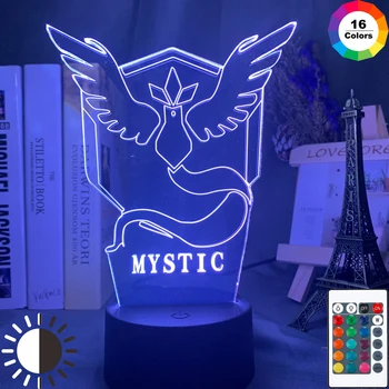 

Led Night Light Game Go Team Mystic Nightlight for Kids Room Decor RBG Colorful LED Lights Monsters 3d Night Lamp