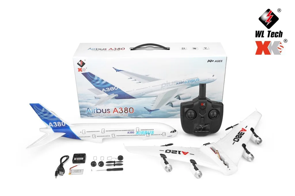 

Weili XK A120 Airbus A380 Military Aviation Model Three-Channel xiang zhen ji Glider Training Machine