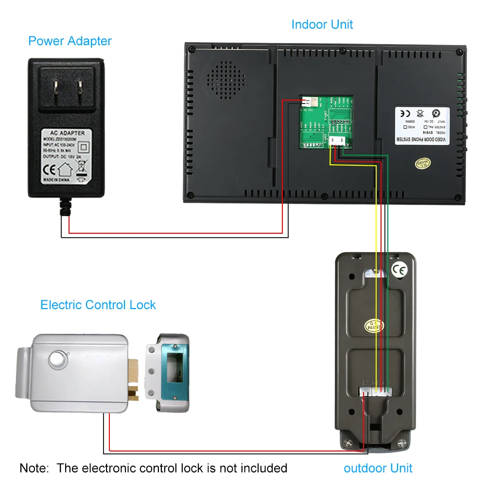 7-inch Video Door Phone Doorbell Intercom Kit Screen Waterproof Outdoor Camera Alarm Wireless Security Camera