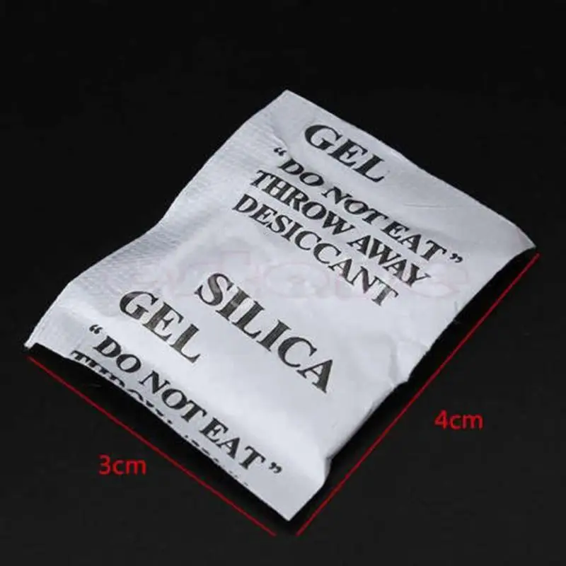 100 Packets Lot Silica Gel Sachets Desiccant Pouches Drypack Ship Drier  for Camera Equipments Photo Albums Computer Media