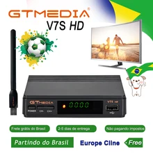 1 год Испания Европа Cline GTMEDIA V7S HD DVB-S2 1080P спутниковый ТВ приемник+ USB wifi Бразилия Испания ТВ тюнер обновление freesat v7 hd