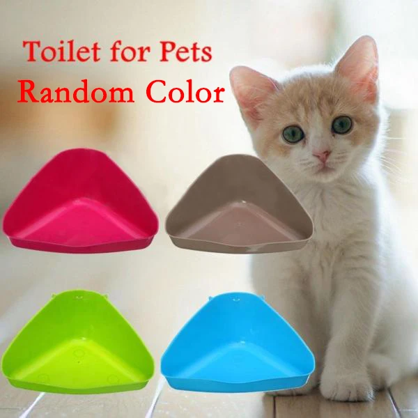 Obtenga esto Pet esquina baño bandeja sanitaria caja para gato ratón conejo rata ratones hámster de mascotas basura esquina plástica para Animal PEQUEÑO GjVr5ee8
