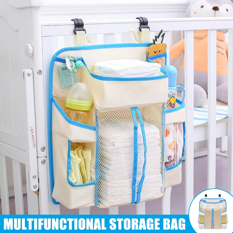  Hot Nursery Organizer Baby Diaper Caddy Hanging Organization Storage Bag for Crib K888
