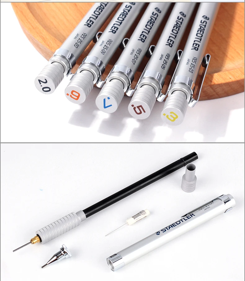 Германия STAEDTLER 925 25 механические карандаши Профессиональный разработки металлическая ручка стержень 0,3/0,5/0,7/0,9/1,3/2,0 мм