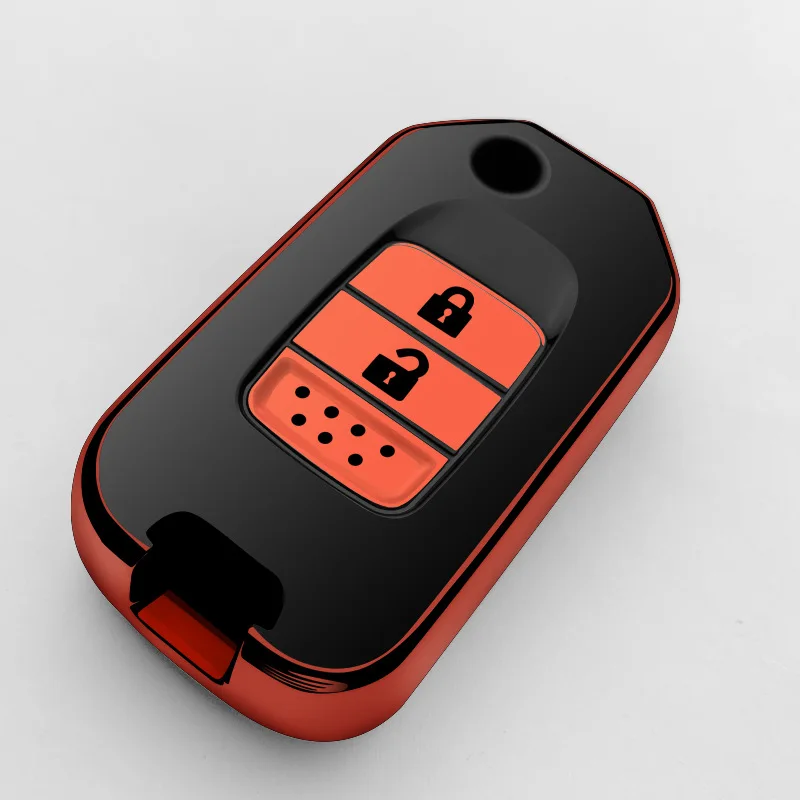 2 buttons TPU высокого качества+ АБС-пластик, Автомобильный ключ чехол для Хонда цивик аккорд CR-V Pilot Crv 2 3 кнопки дистанционного выдвижной ключ - Название цвета: 2 buttons