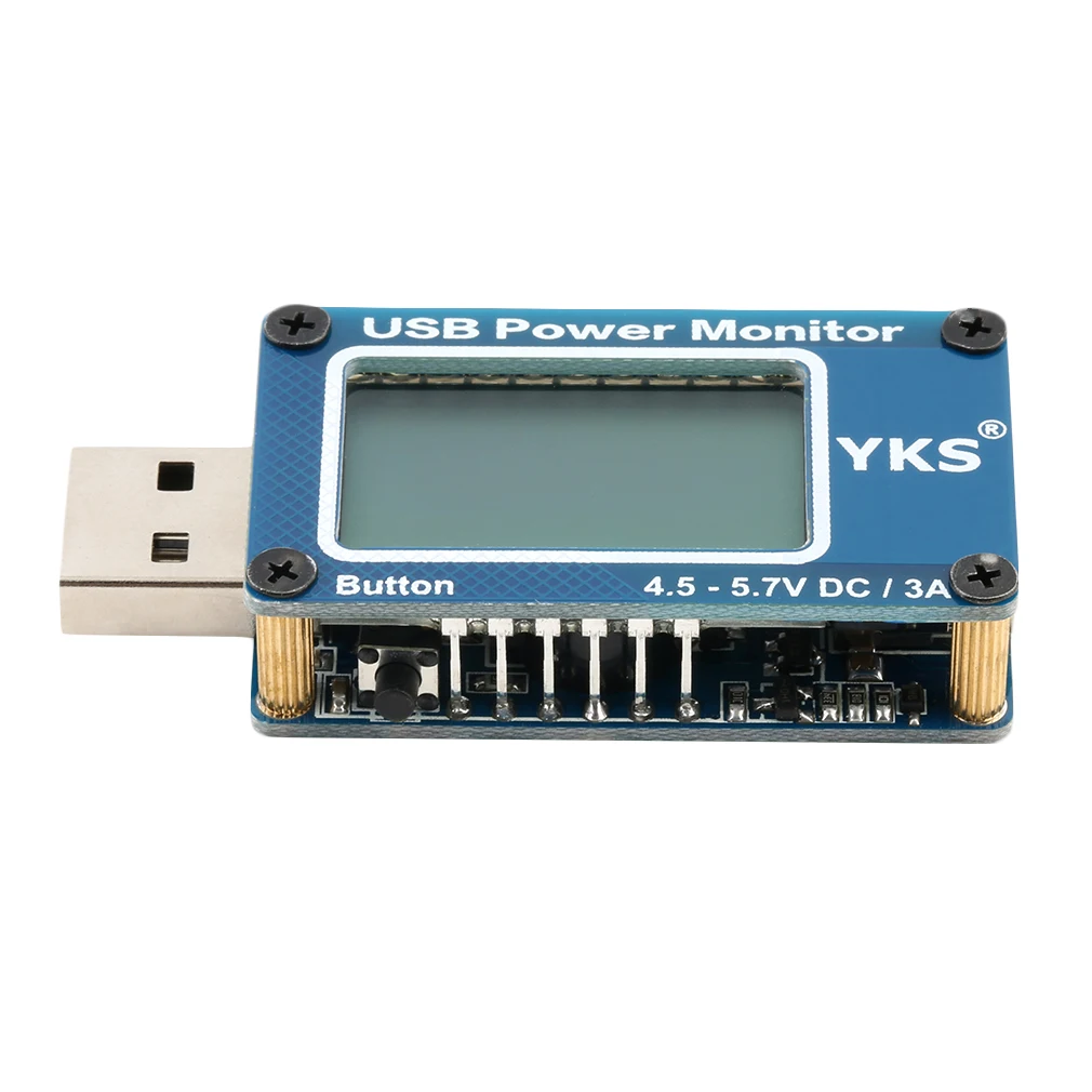 ЖК-дисплей USB зарядное устройство Напряжение Ток Waltt детектор Тестер монитор синий