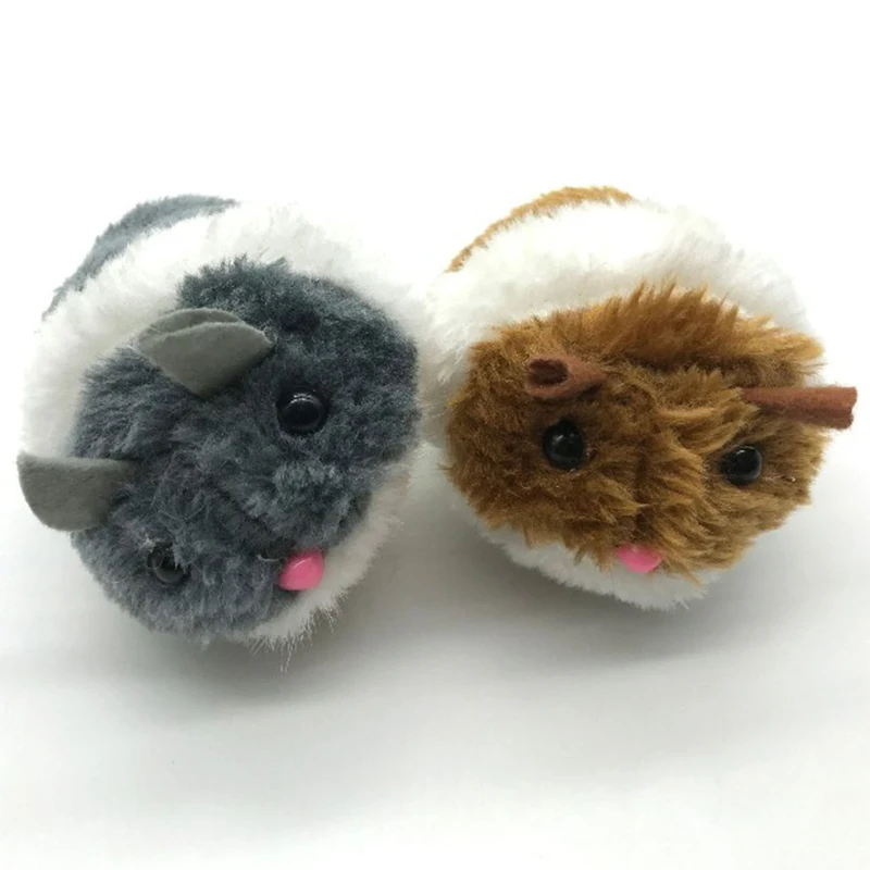 Cute Cat Toy Plush Fur Toy Shake Movement Mouse Pet Playing Supplies Playing Toy For Pet Gifts