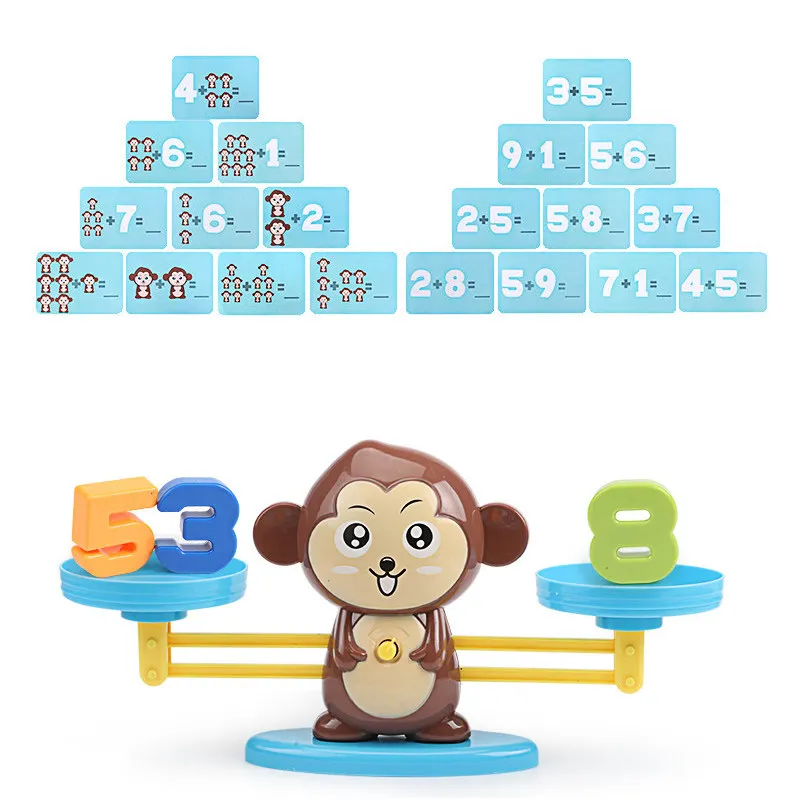 Милые животные цифровые весы игрушки раннего обучения баланс детей Образование цифровой математический арифметический игрушки детские подарки