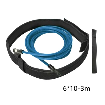 

3m Adjustable Waist Durable Pool Safety Rope Exercise Leash Latex Tube Resistance Tether Traction Elastic Swim Training Belt