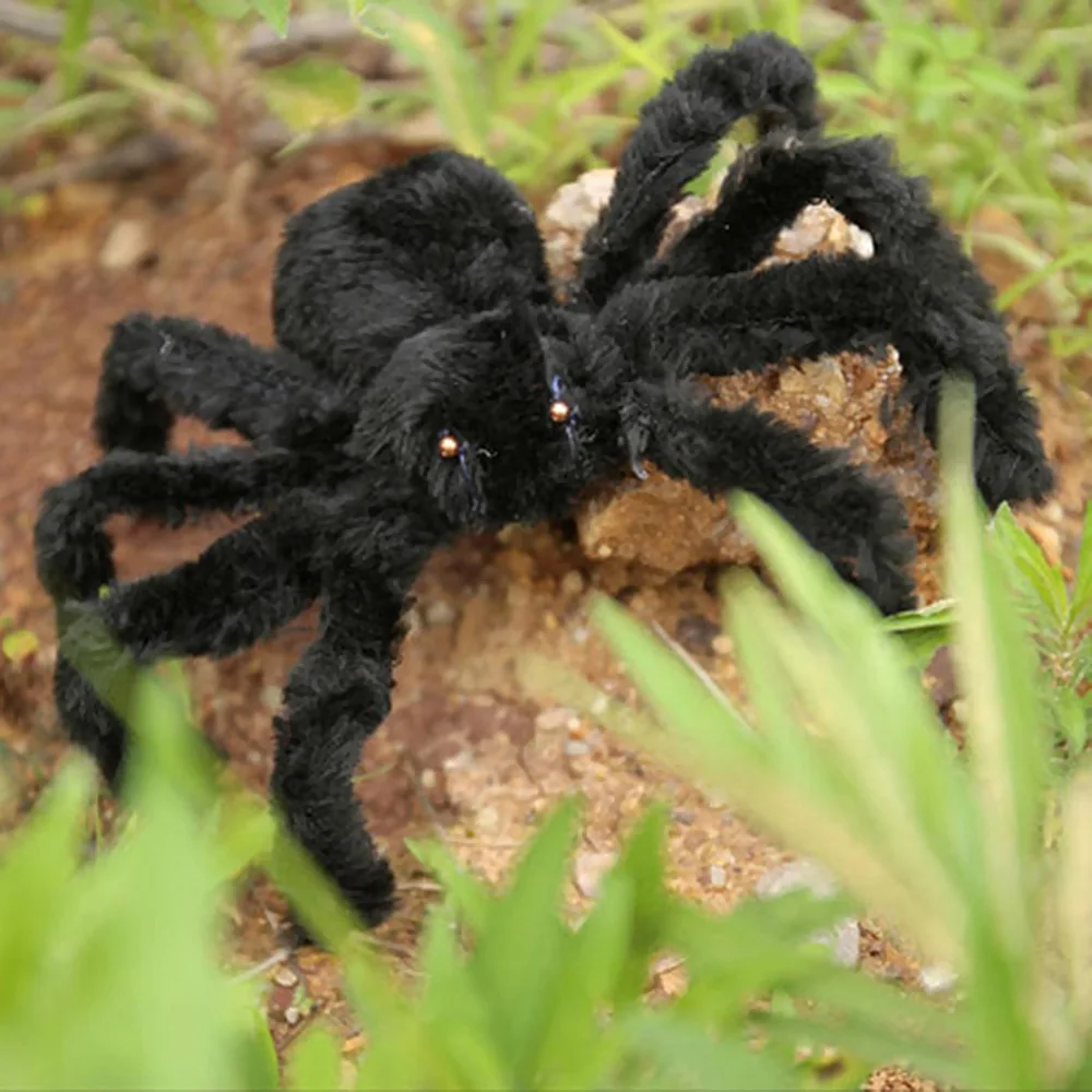 Lifelike Halloween Props Plush Spider Toy Simulation Supplies For Party 30cm New Scary Spider 6 Colors