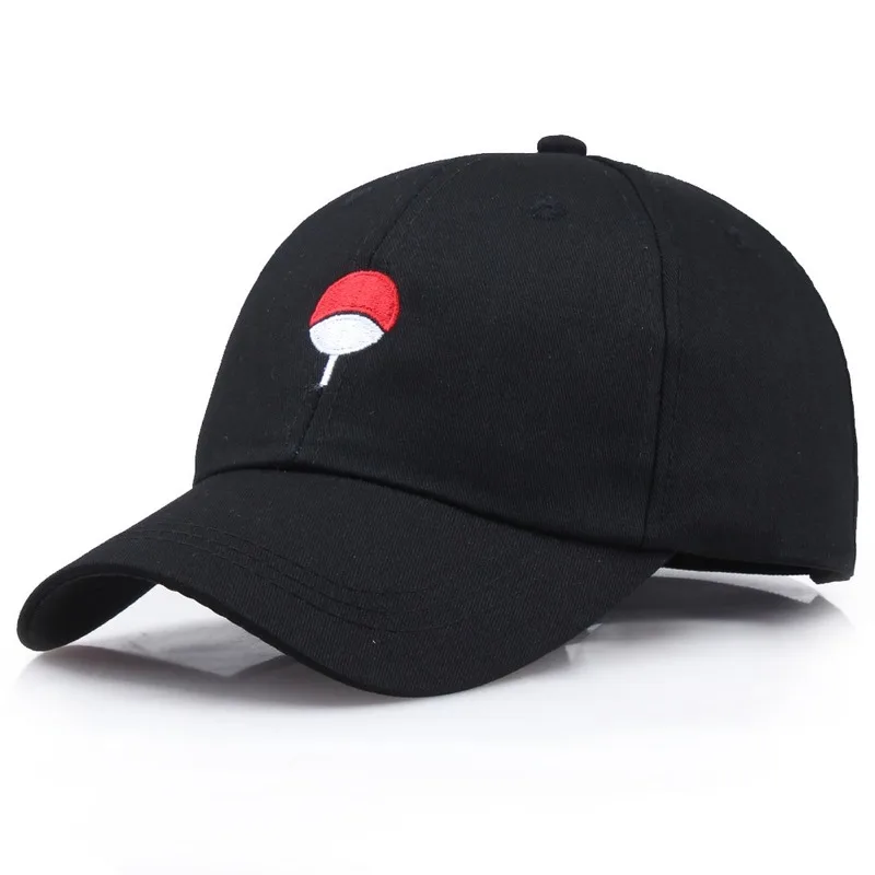 

Japanese Anime Naruto Dad Hat Uchiha Family Logo Embroidery Baseball Caps Black Snapback Hat Hip Hop for Women Men Present Gift