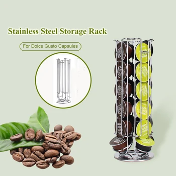 

For Dolce Gusto Reusable/Original Capsule Floor-mounted Storage Rack Saves Space and Facilitates Storage of24 pcs Capsules